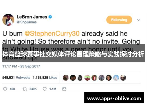 体育篮球赛事社交媒体评论管理策略与实践探讨分析