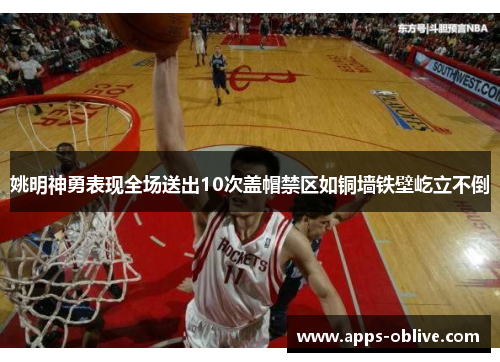 姚明神勇表现全场送出10次盖帽禁区如铜墙铁壁屹立不倒