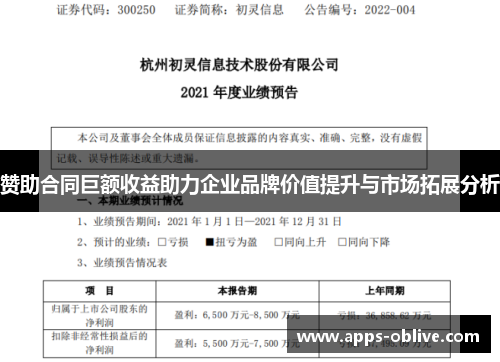 赞助合同巨额收益助力企业品牌价值提升与市场拓展分析