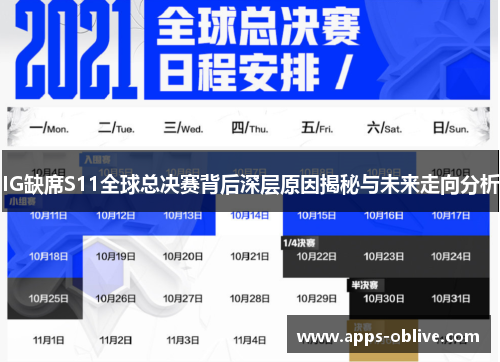 IG缺席S11全球总决赛背后深层原因揭秘与未来走向分析